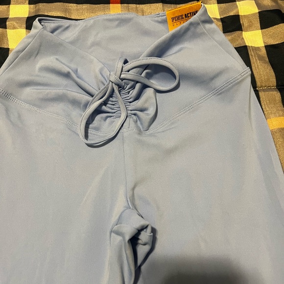 Pink High Waist Ruched Leggings - Picture 3 of 6